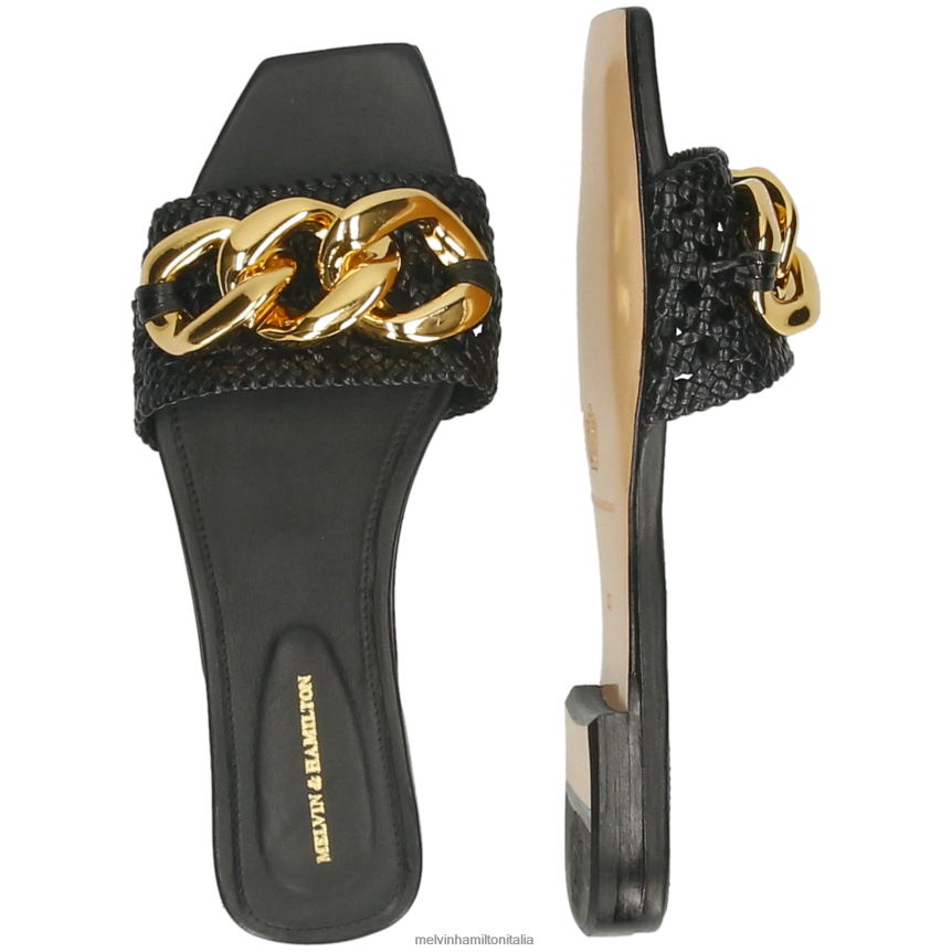 esso Melvin & Hamilton donne Brooke 12 nero muli DLT2BB1575