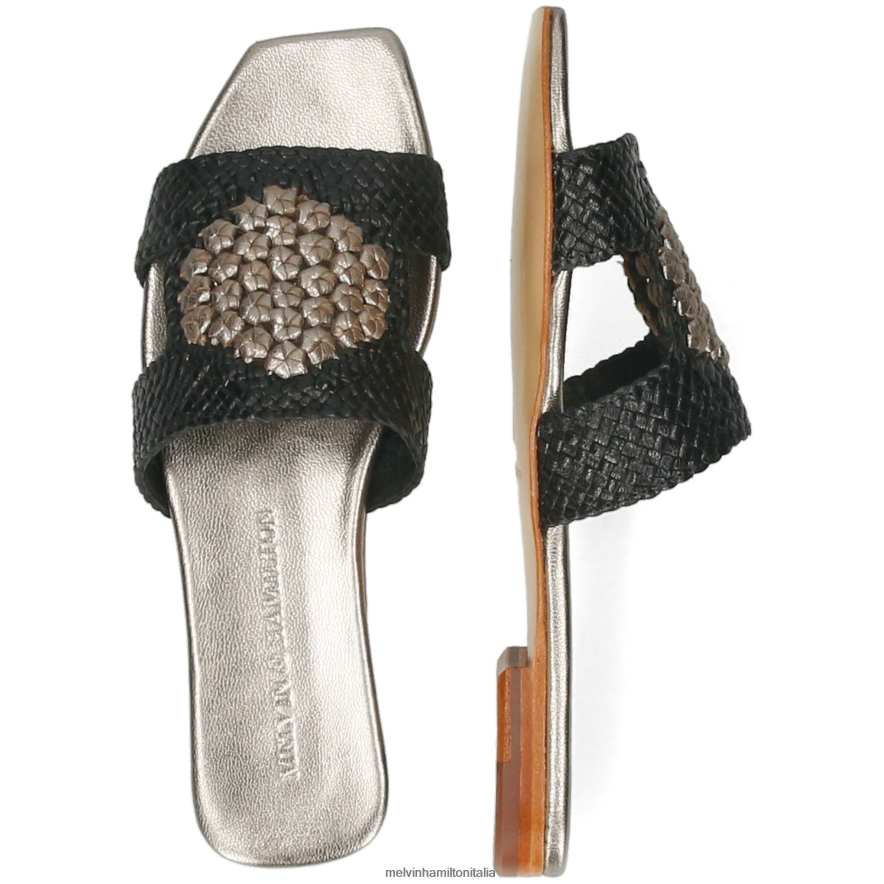 esso Melvin & Hamilton donne Brooke 16 nero muli L80P2P1578