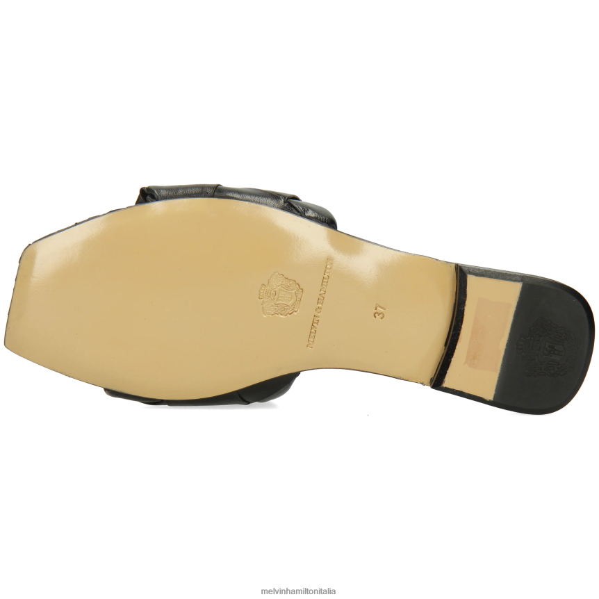 esso Melvin & Hamilton donne Brooke 9 nero muli DLT2BB1557