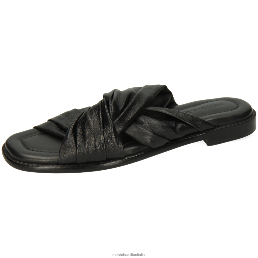 esso Melvin & Hamilton donne Elodie 22 nero muli DLT2BB1617