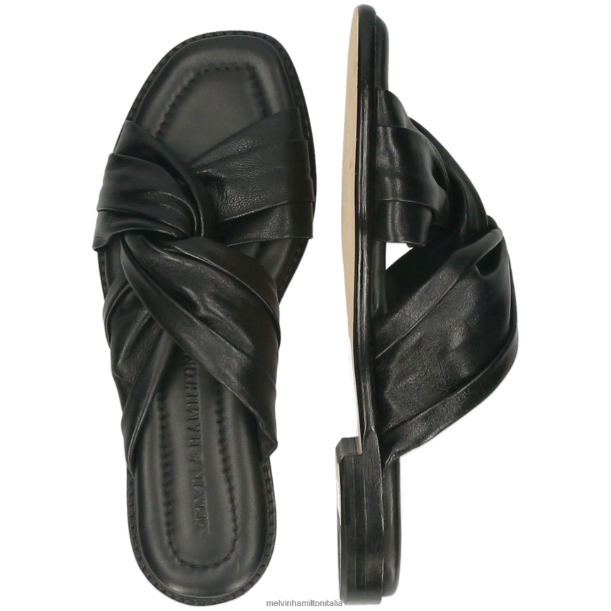 esso Melvin & Hamilton donne Elodie 22 nero muli DLT2BB1617
