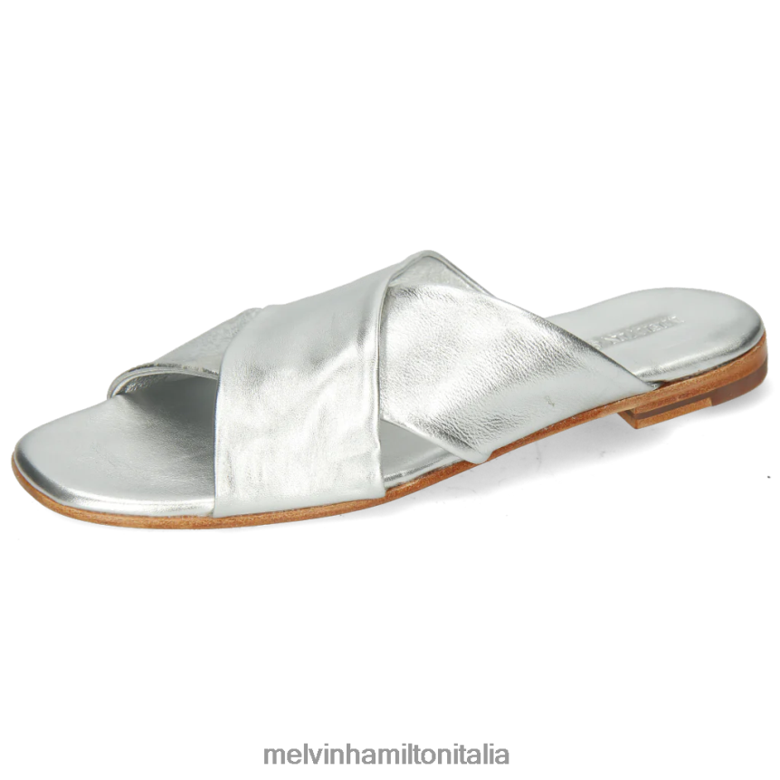 esso Melvin & Hamilton donne Elodie 47 argento muli DLT2BB1773