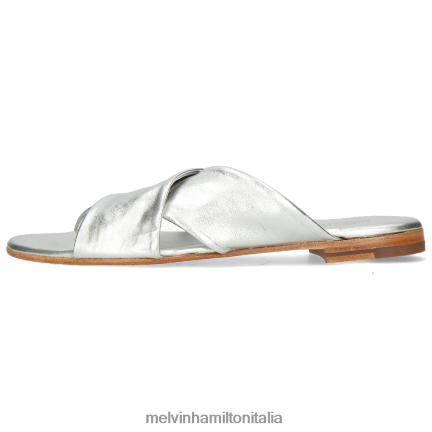 esso Melvin & Hamilton donne Elodie 47 argento muli DLT2BB1773