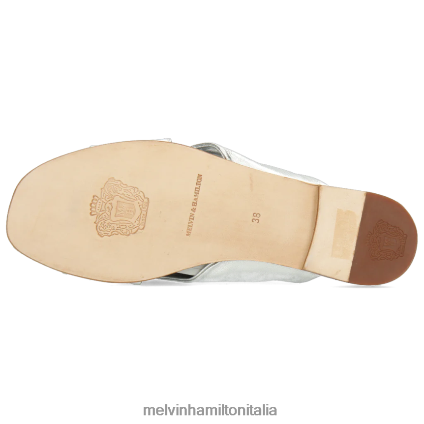 esso Melvin & Hamilton donne Elodie 47 argento muli DLT2BB1773