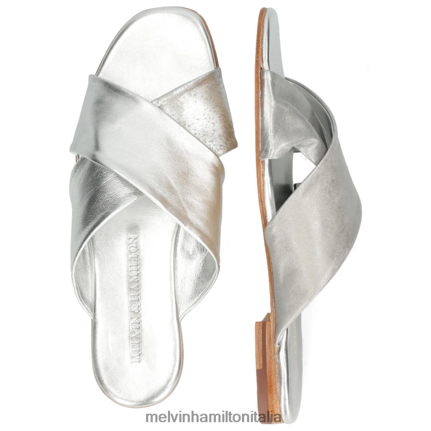 esso Melvin & Hamilton donne Elodie 47 argento muli DLT2BB1773