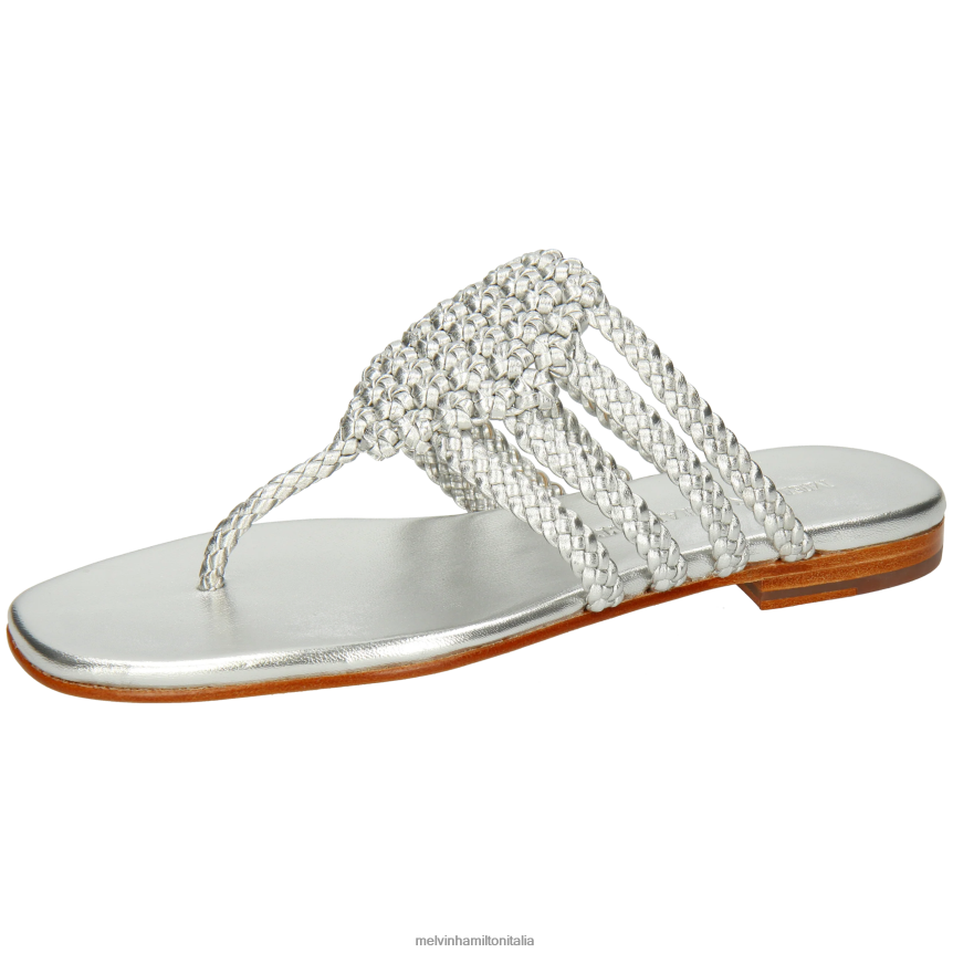 esso Melvin & Hamilton donne Elodie 61 argento muli DLT2BB1566
