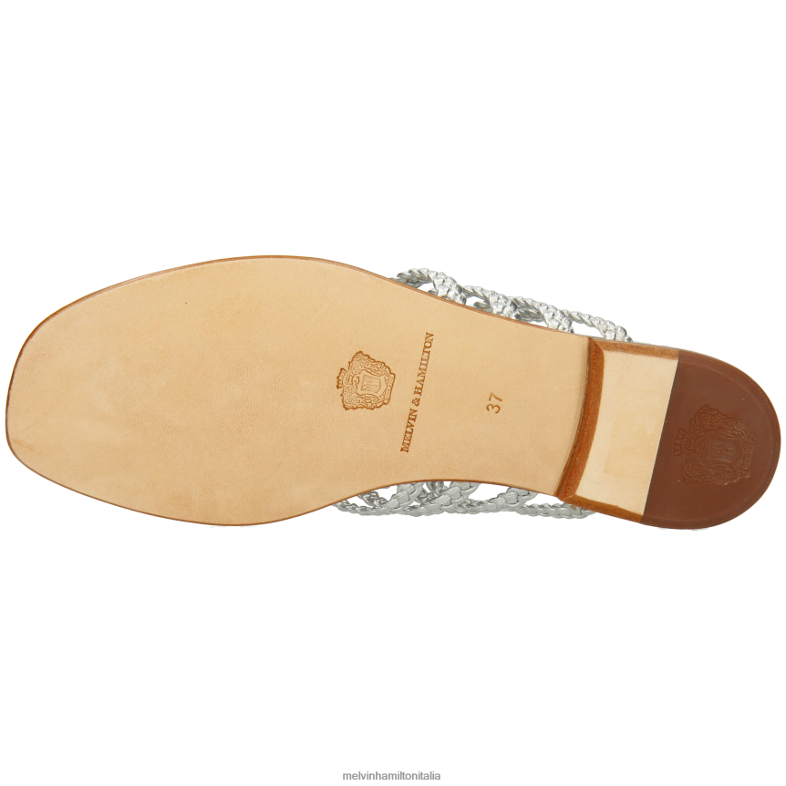 esso Melvin & Hamilton donne Elodie 61 argento muli DLT2BB1566