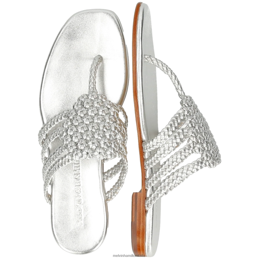 esso Melvin & Hamilton donne Elodie 61 argento muli DLT2BB1566