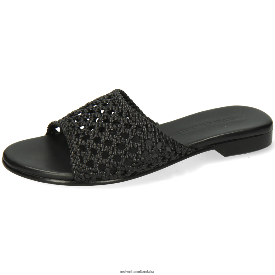 esso Melvin & Hamilton donne Hanna 5 nero muli L80P2P1775