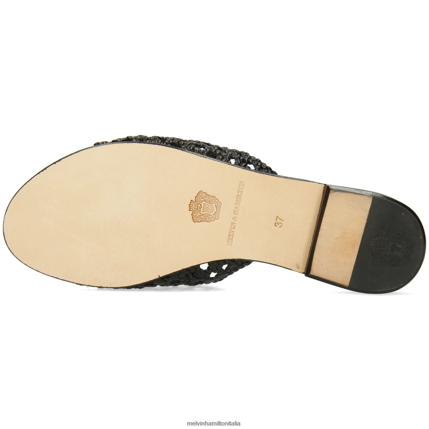 esso Melvin & Hamilton donne Hanna 5 nero muli L80P2P1775