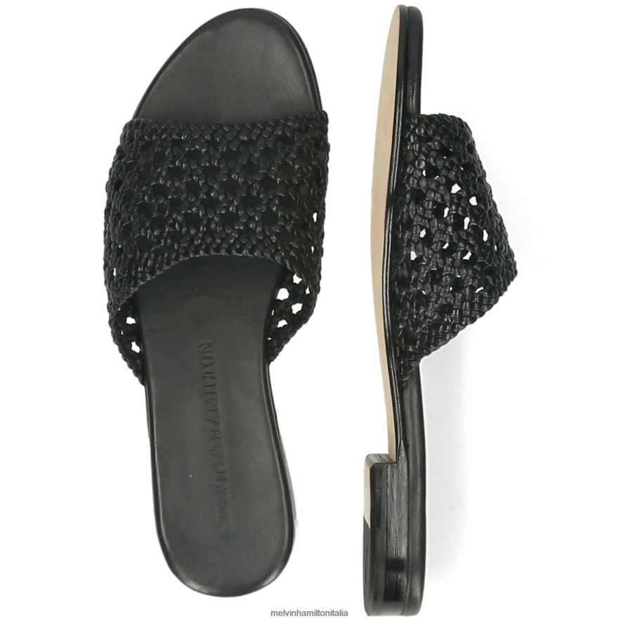 esso Melvin & Hamilton donne Hanna 5 nero muli L80P2P1775