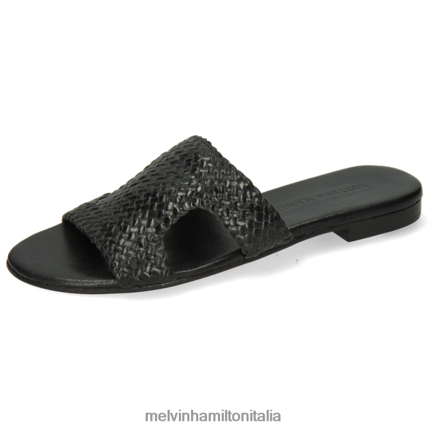 esso Melvin & Hamilton donne Hanna 74 nero muli DLT2BB1689