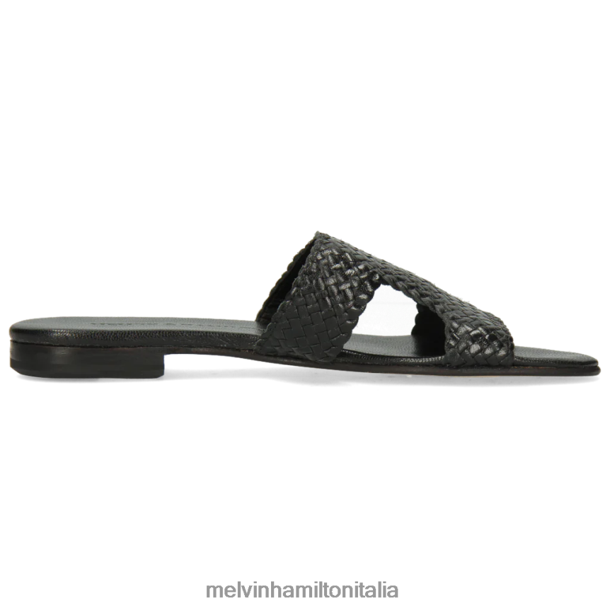 esso Melvin & Hamilton donne Hanna 74 nero muli DLT2BB1689