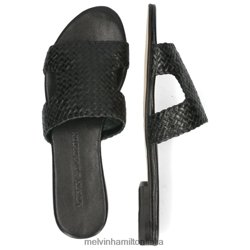 esso Melvin & Hamilton donne Hanna 74 nero muli DLT2BB1689