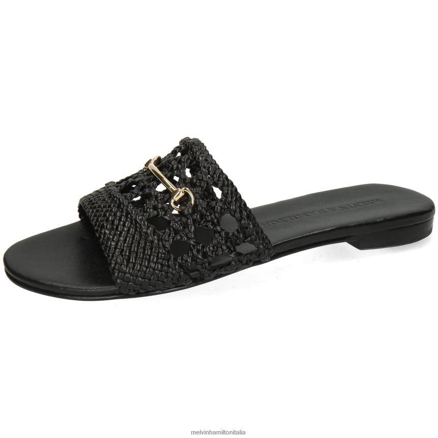 esso Melvin & Hamilton donne Hanna 85 nero muli DLT2BB1736