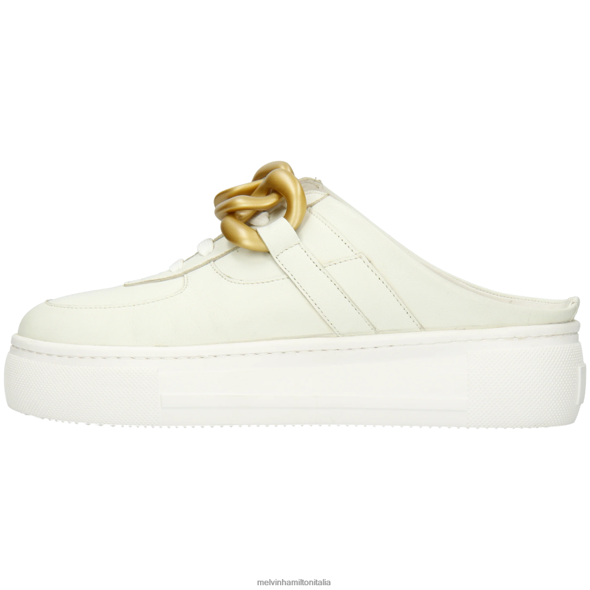 esso Melvin & Hamilton donne ambra 24 bianco muli DLT2BB1591