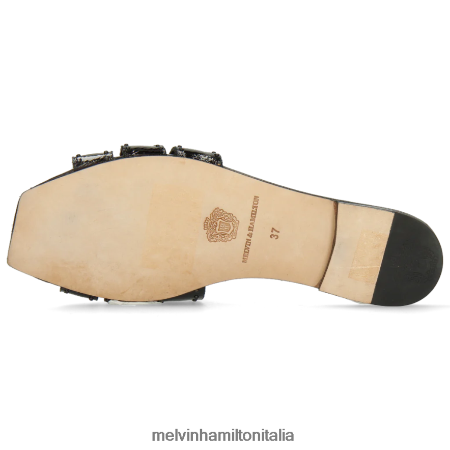 esso Melvin & Hamilton donne sandrino 2 nero muli L80P2P1722