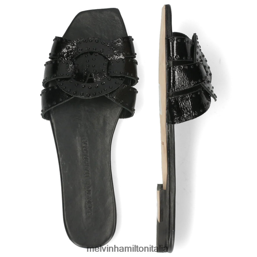 esso Melvin & Hamilton donne sandrino 2 nero muli L80P2P1722