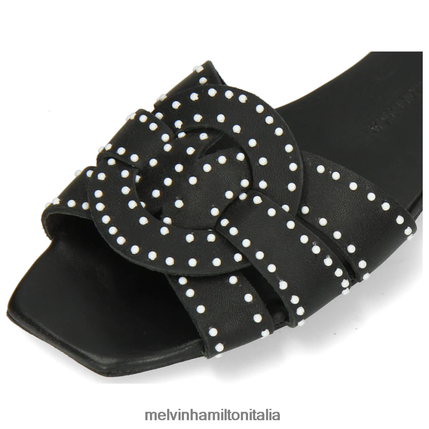 esso Melvin & Hamilton donne sandrino 2 nero muli L80P2P1755