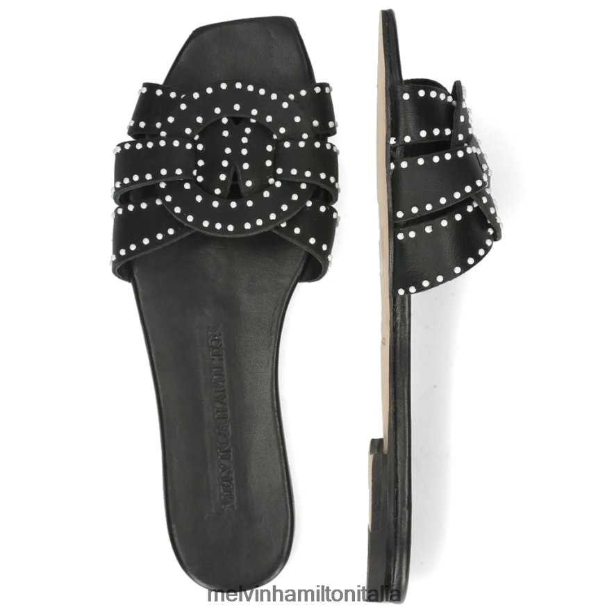 esso Melvin & Hamilton donne sandrino 2 nero muli L80P2P1755
