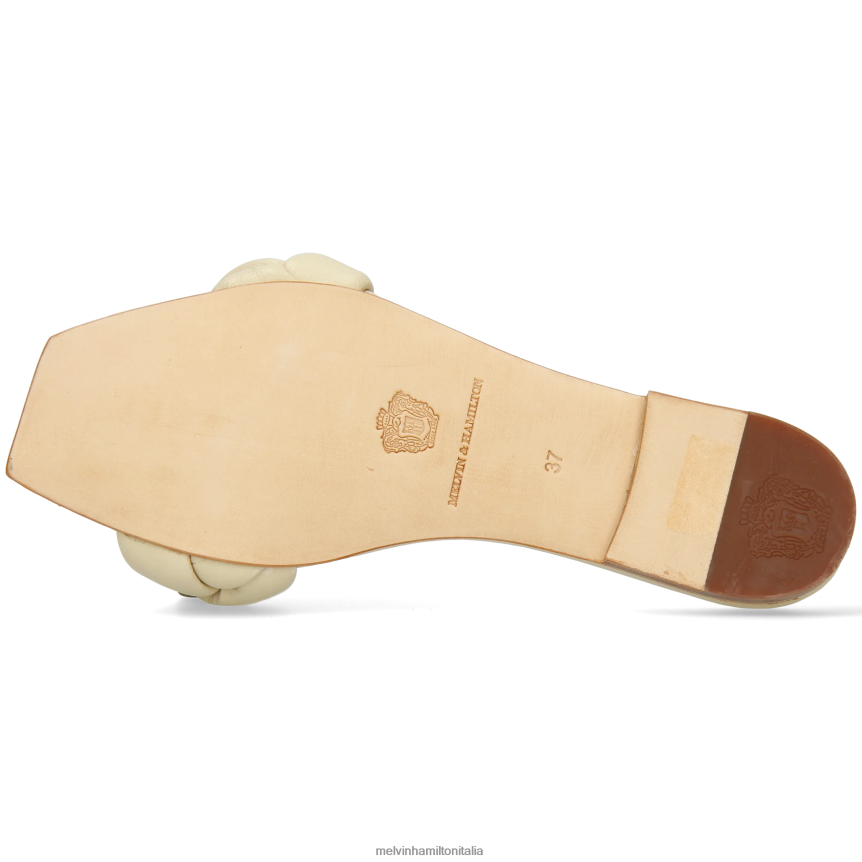 esso Melvin & Hamilton donne sandrino 3 bianco muli DLT2BB1619