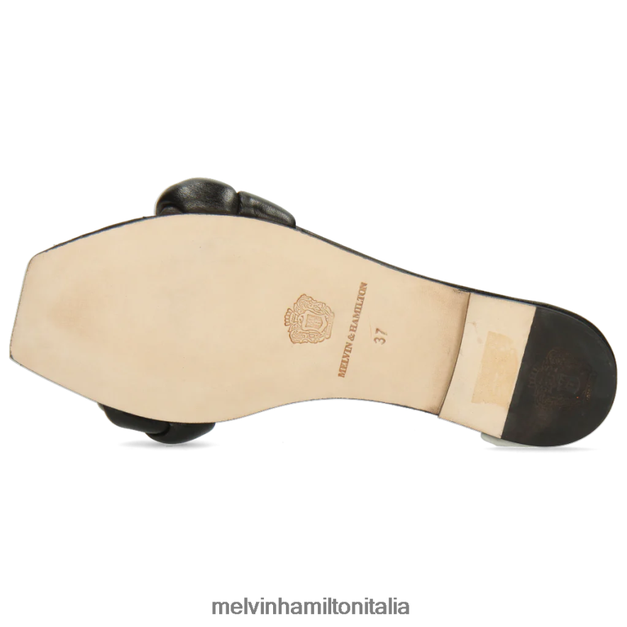 esso Melvin & Hamilton donne sandrino 3 nero muli L80P2P1709