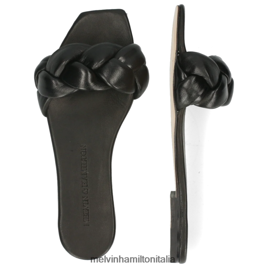 esso Melvin & Hamilton donne sandrino 3 nero muli L80P2P1709