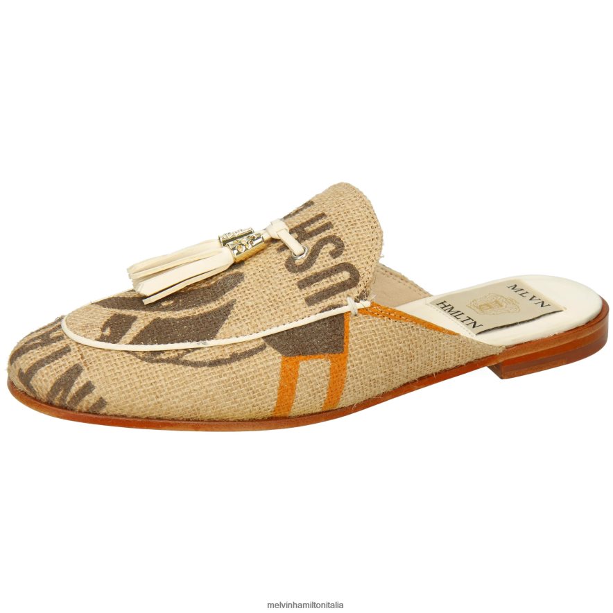 esso Melvin & Hamilton donne scarlatta 2 beige muli L80P2P1579