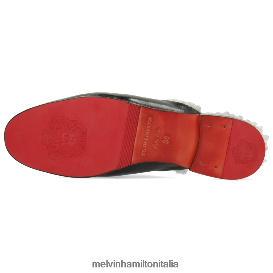 esso Melvin & Hamilton donne scarlatta 2 nero muli L80P2P1694