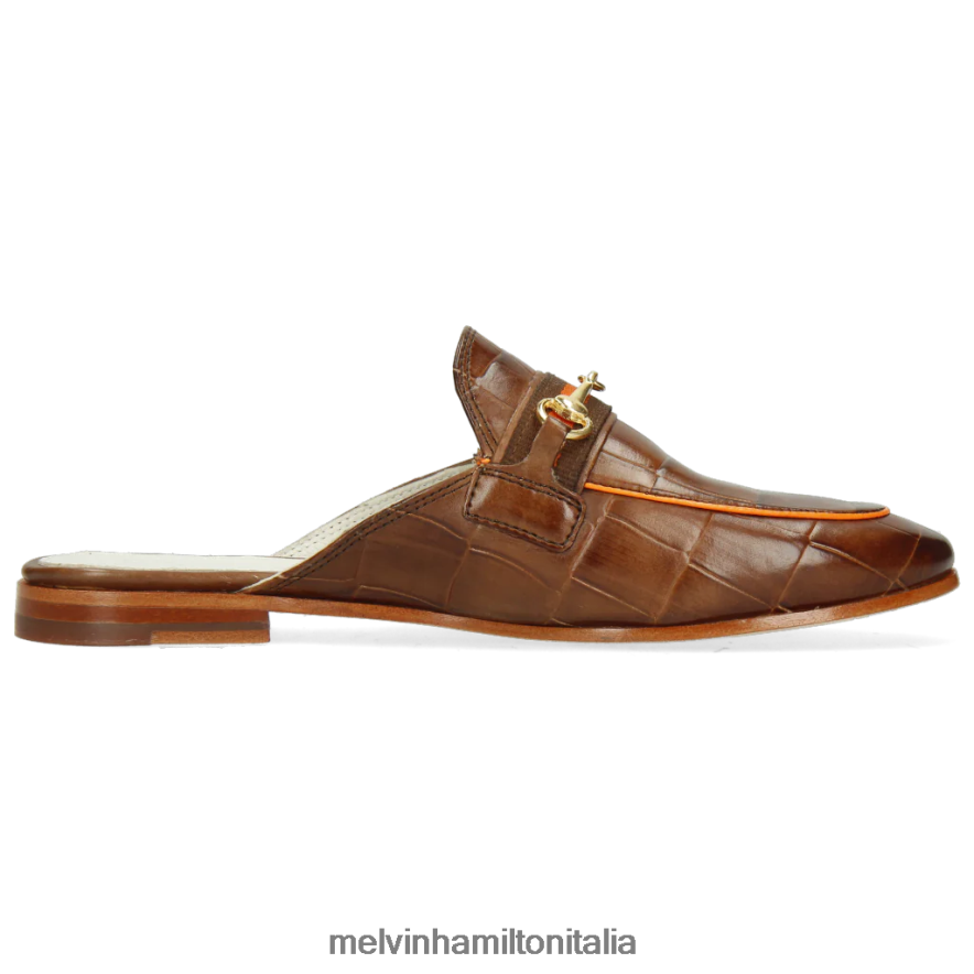 esso Melvin & Hamilton donne scarlatta 46 marrone muli L80P2P1708