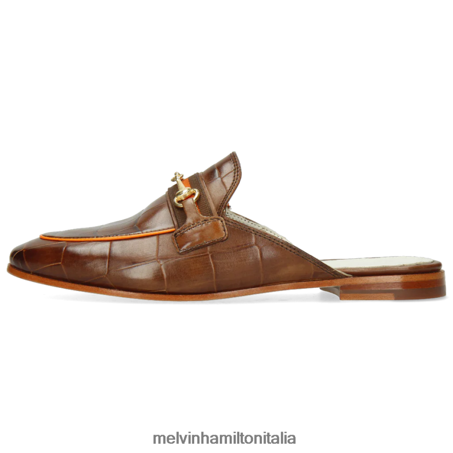 esso Melvin & Hamilton donne scarlatta 46 marrone muli L80P2P1708