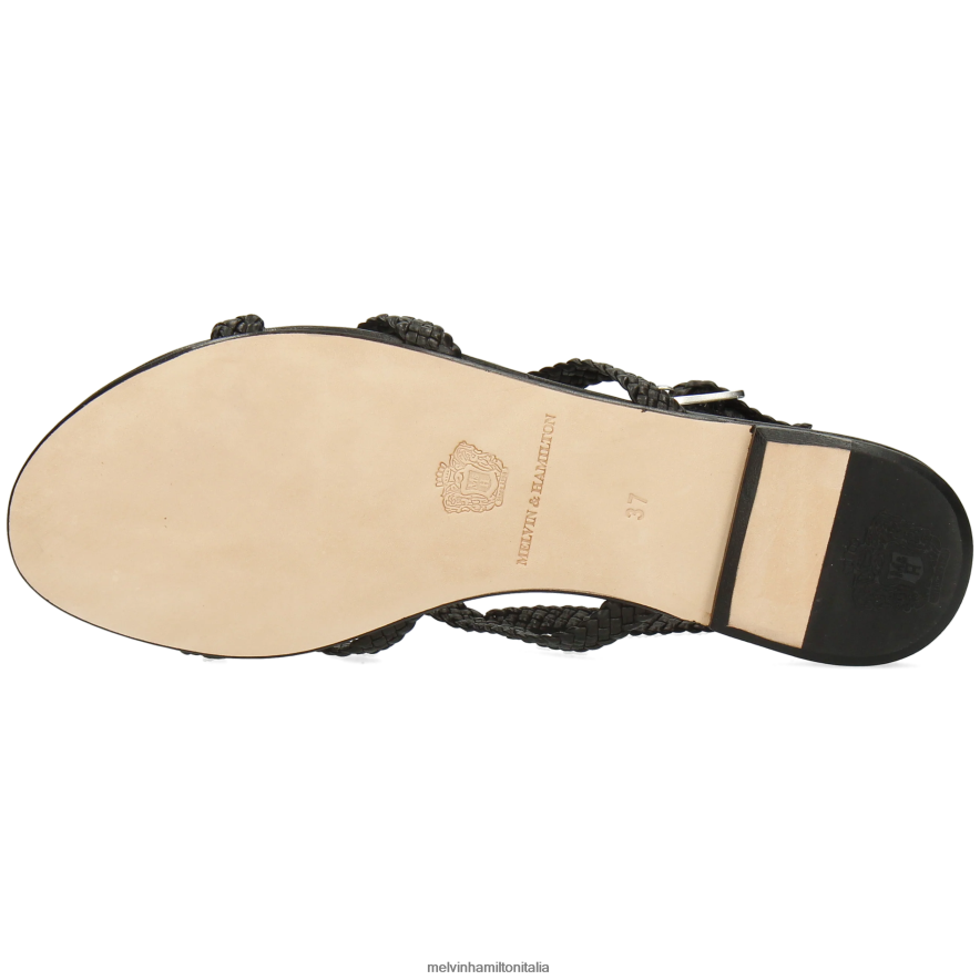 esso Melvin & Hamilton donne Anna 86 nero sandali L80P2P1946