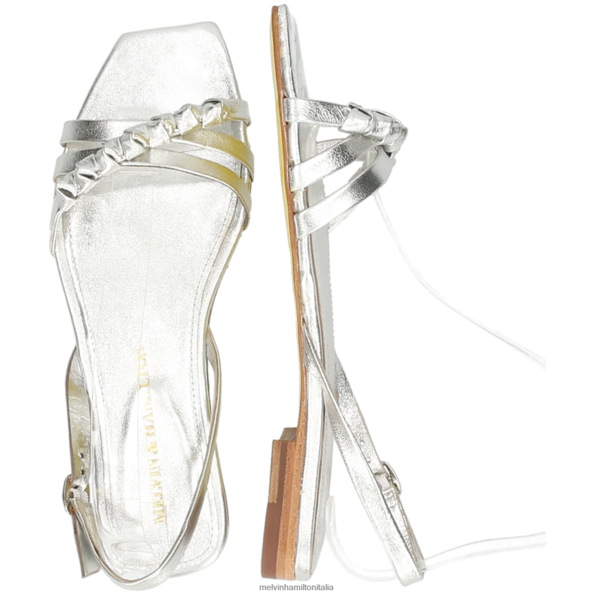 esso Melvin & Hamilton donne Brooke 1 argento sandali DLT2BB1924