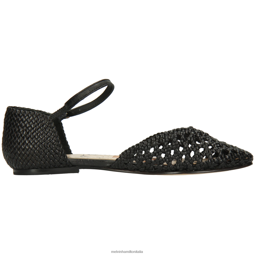 esso Melvin & Hamilton donne Melly 9 nero sandali DLT2BB1937