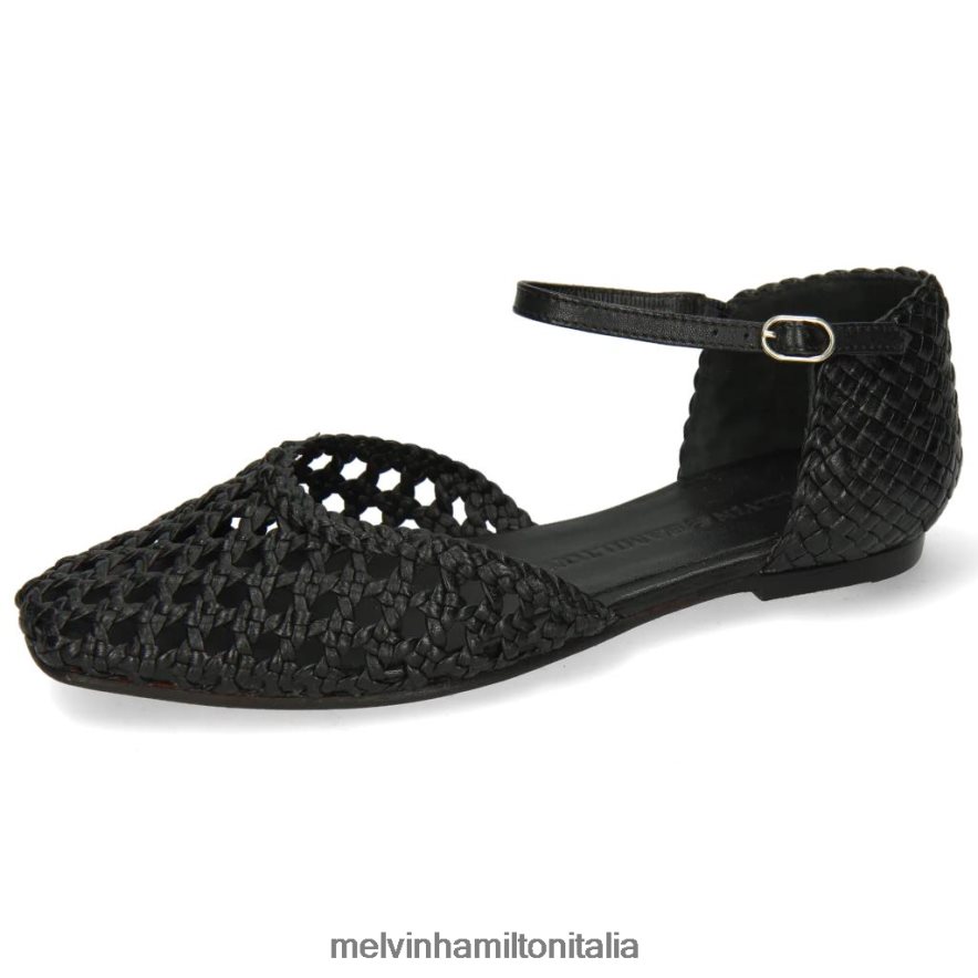 esso Melvin & Hamilton donne Melly 9 nero sandali L80P2P1926