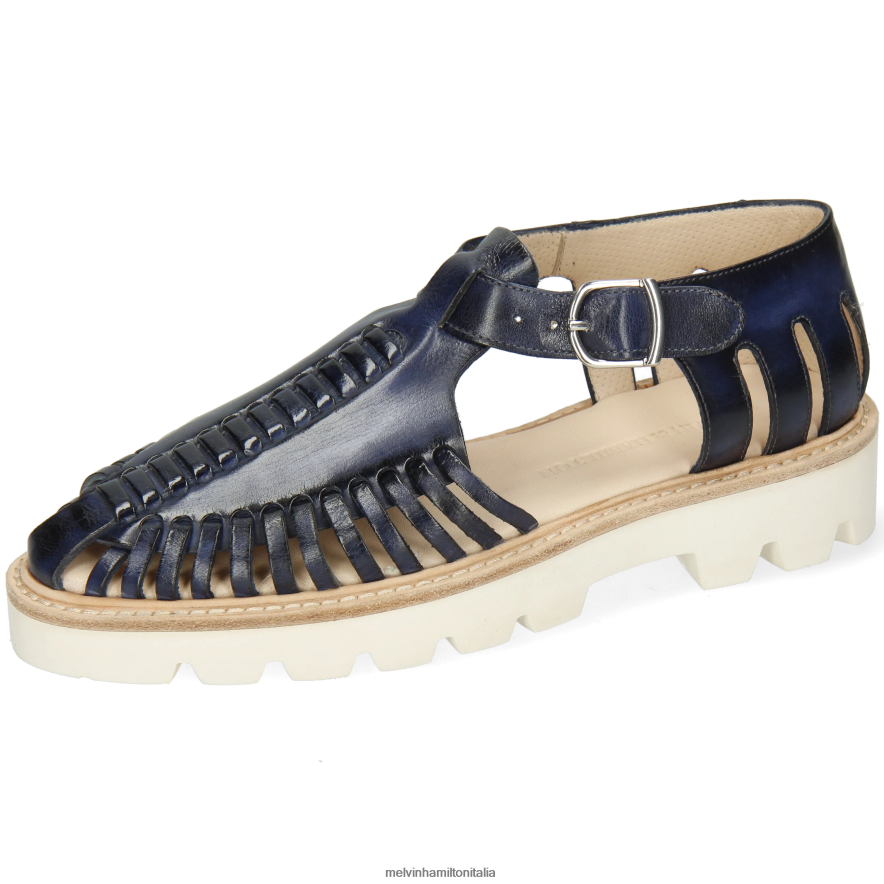 esso Melvin & Hamilton donne Molly 17 blu sandali L80P2P1941