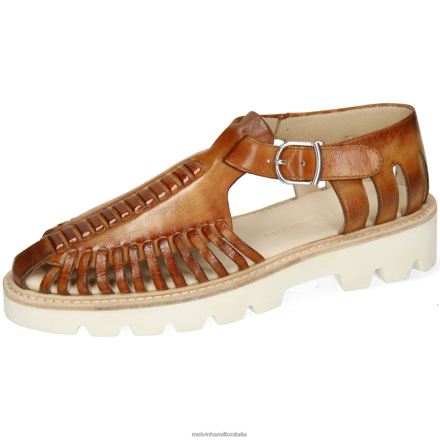 esso Melvin & Hamilton donne Molly 17 marrone sandali DLT2BB1936