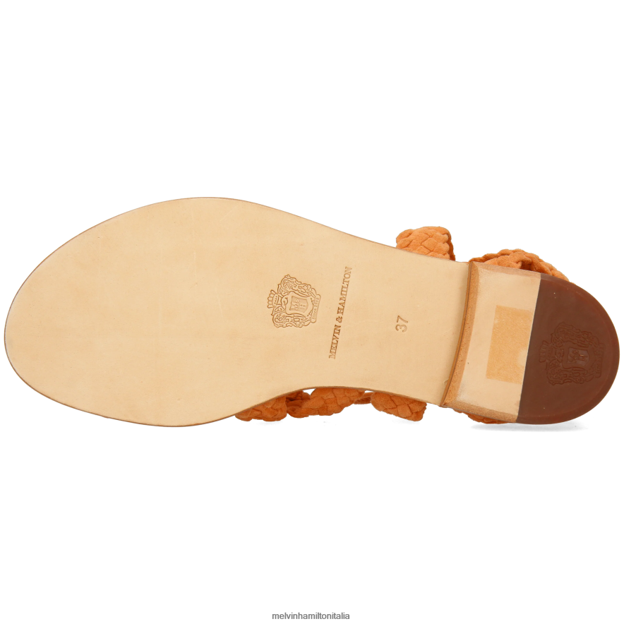 esso Melvin & Hamilton donne Sandra 11 arancia sandali L80P2P1906