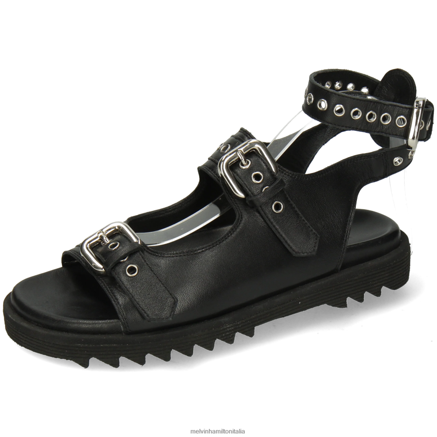 esso Melvin & Hamilton donne Wilma 37 nero sandali DLT2BB1935