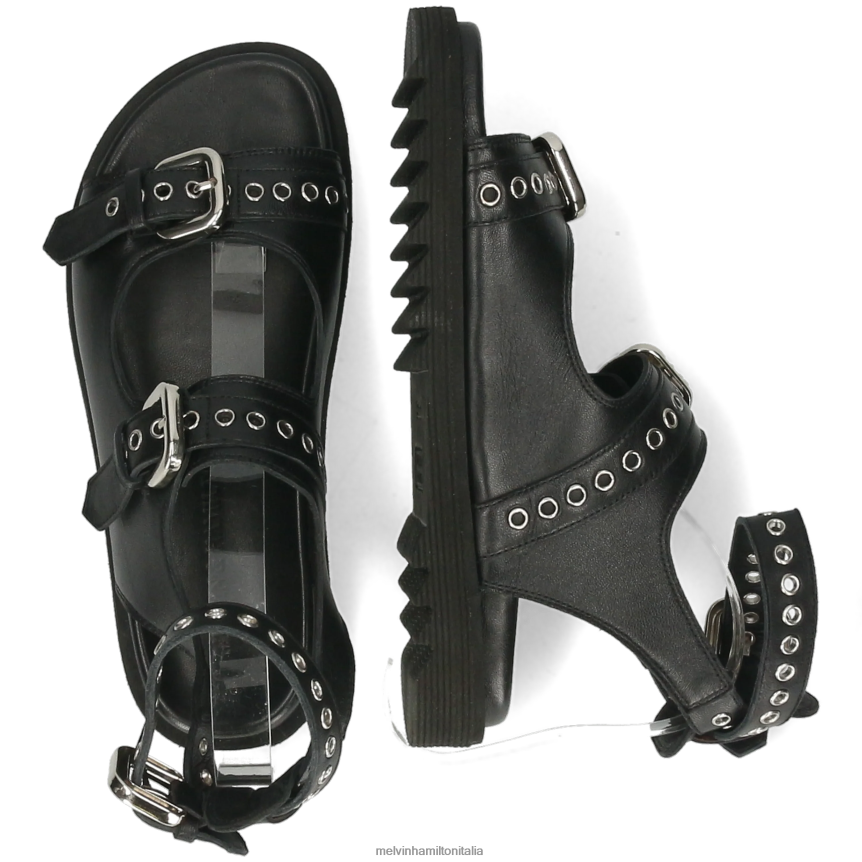 esso Melvin & Hamilton donne Wilma 37 nero sandali DLT2BB1935