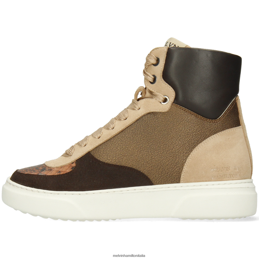 esso Melvin & Hamilton donne Hailey 25 marrone scarpe da ginnastica L80P2P1792