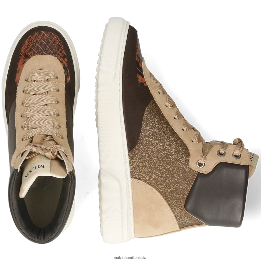 esso Melvin & Hamilton donne Hailey 25 marrone scarpe da ginnastica L80P2P1792