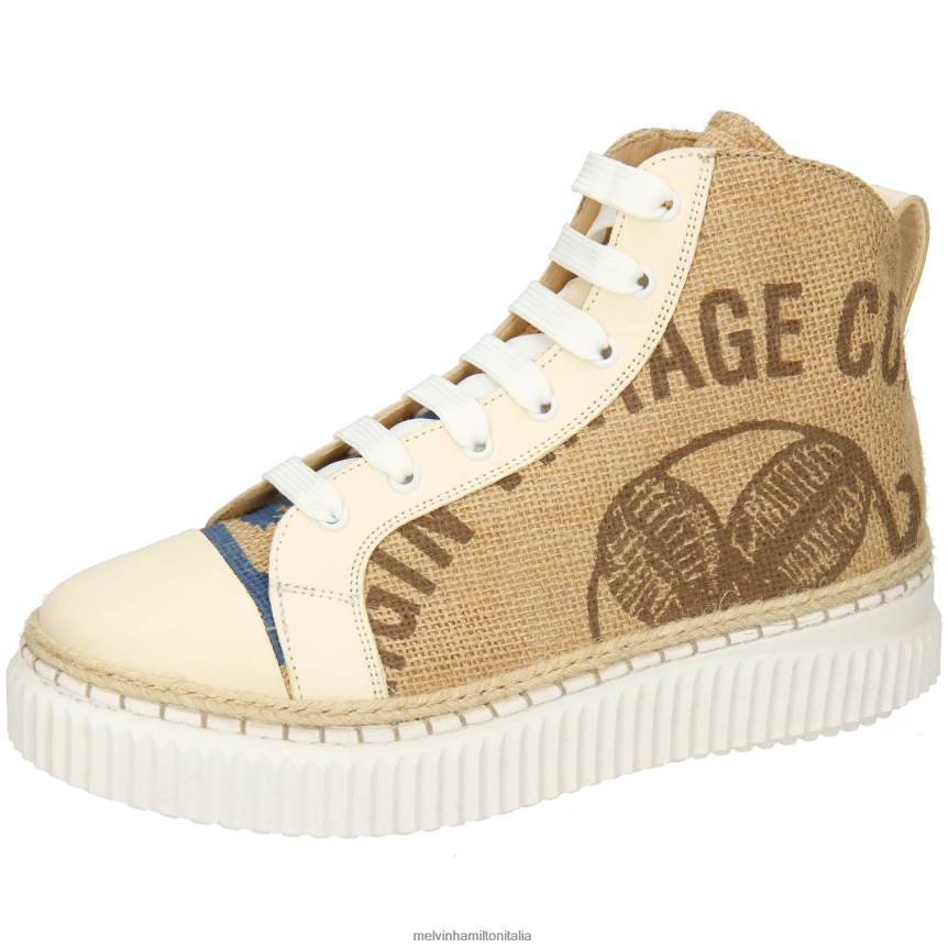 esso Melvin & Hamilton donne Nuri 12 beige scarpe da ginnastica DLT2BB1850