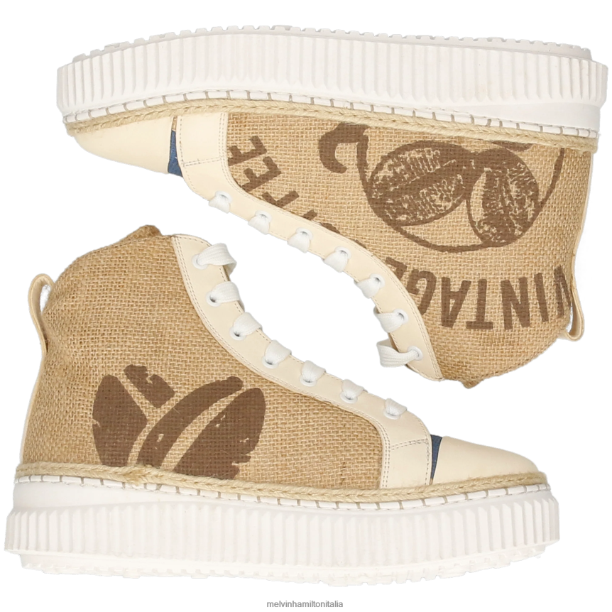 esso Melvin & Hamilton donne Nuri 12 beige scarpe da ginnastica DLT2BB1850