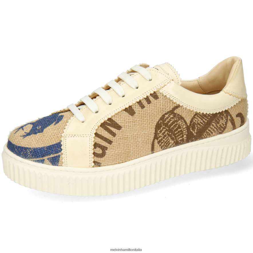 esso Melvin & Hamilton donne Nuri 26 beige scarpe da ginnastica L80P2P1787