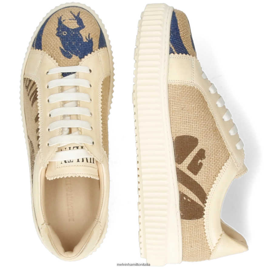 esso Melvin & Hamilton donne Nuri 26 beige scarpe da ginnastica L80P2P1787