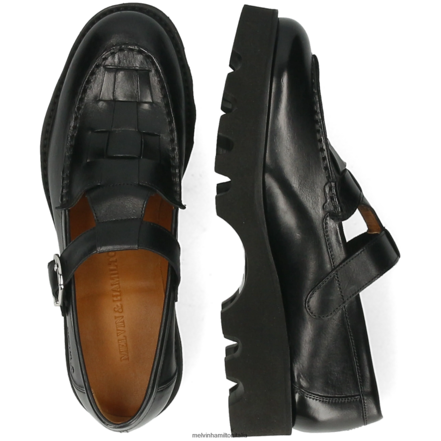 esso Melvin & Hamilton donne giada 14 nero scarpe da monaco L80P2P1497