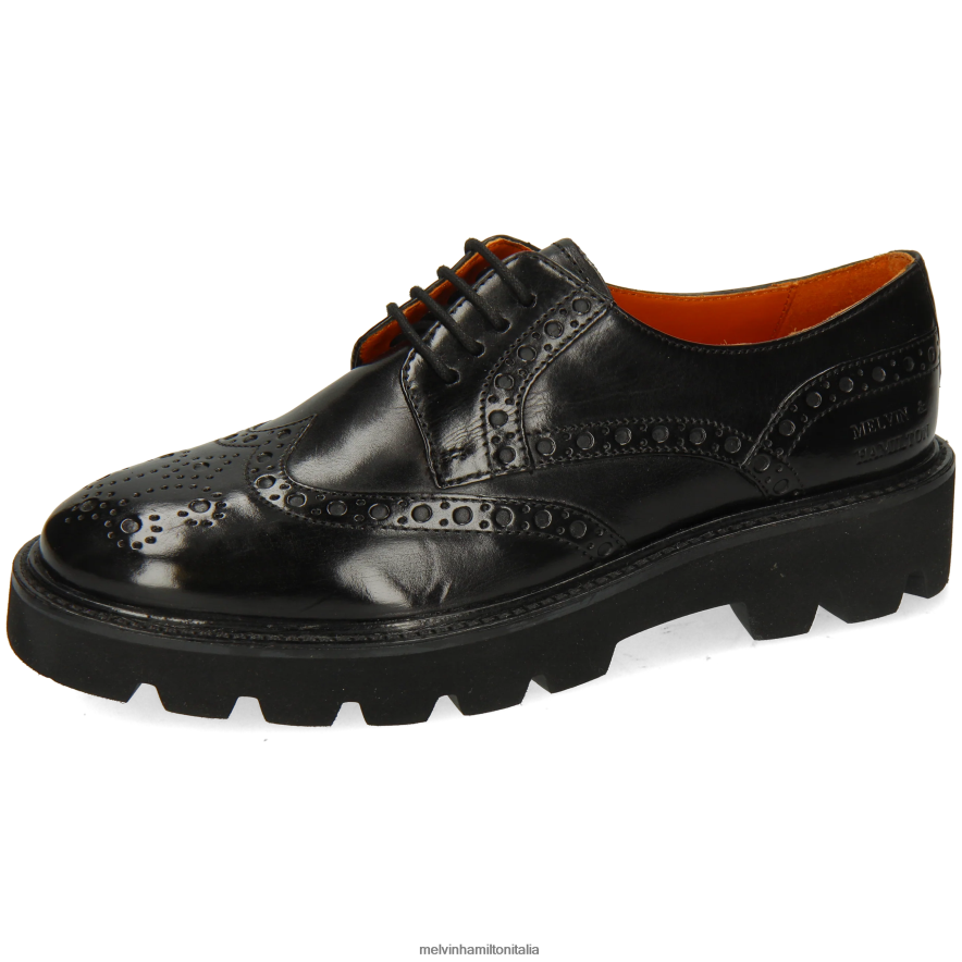 esso Melvin & Hamilton donne Jenny 6 nero scarpe derby L80P2P1500