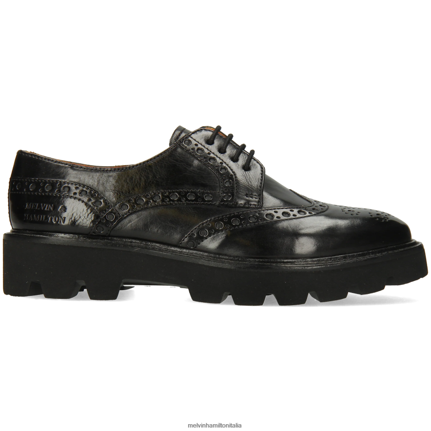 esso Melvin & Hamilton donne Jenny 6 nero scarpe derby L80P2P1500