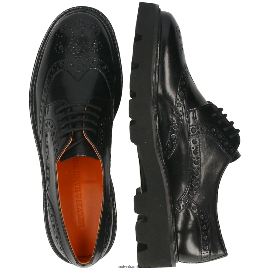 esso Melvin & Hamilton donne Jenny 6 nero scarpe derby L80P2P1500